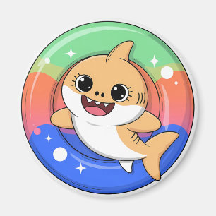 Cute Shark Baby With Float   Kids Magnet