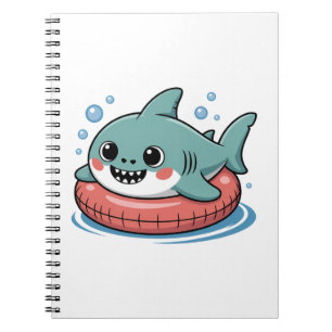 Cute Shark Baby With Float Kids Notebook