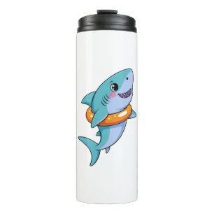 Cute Shark Baby With Float Kids Thermal Tumbler