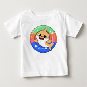 Cute Shark Baby With Float T-Shirt