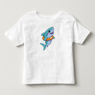 Cute Shark Baby With Float Toddler T-Shirt