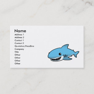 Cute shark business card