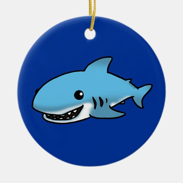 Cute shark ceramic tree decoration (Front)