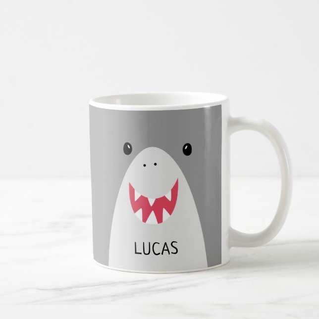 Cute Shark Face Coffee Mug (Right)