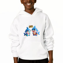 Cute Shark Family 3D Cartoon Character Kawaii Styl