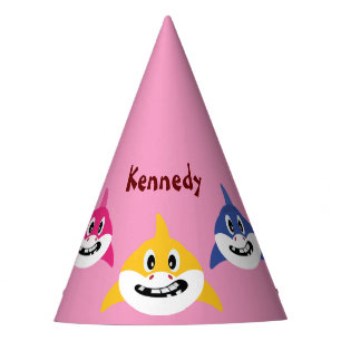 Cute Shark 🦈 Fun Fab Kids Super Ocean Birthday Party Hat