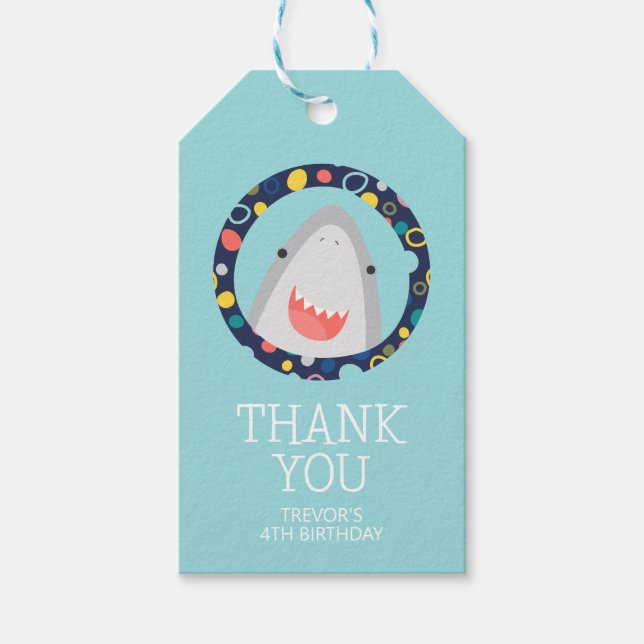 Cute Shark Gift Tags (Front)