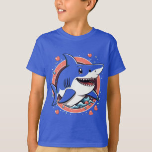 Cute shark jumping in the ocean T-Shirt