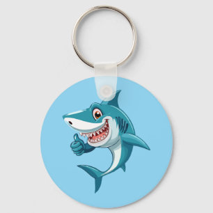 Cute shark key ring