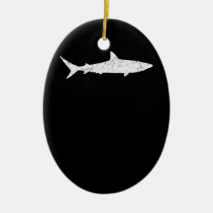 Cute Shark Lover Gifts - Funny Shark Gifts Ceramic Tree Decoration