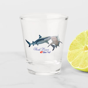 Cute Shark lovers Shot Glass