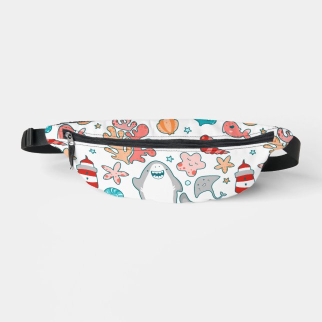 Cute Shark Pattern Bum Bags (Front)