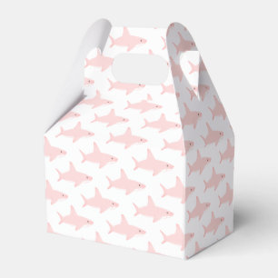 Cute Shark Pink White Favour Box