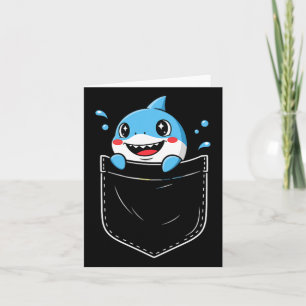 Cute Shark Pocket Meme Funny Card