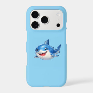 Cute Shark with Big Eyes Happy Ocean Animal Illust