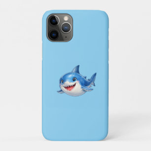 Cute Shark with Big Eyes Happy Ocean Animal Illust Case-Mate iPhone Case