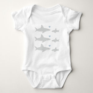 Cute Sharks Baby Bodysuit