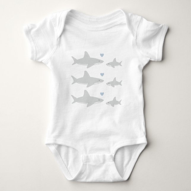 Cute Sharks | Baby Bodysuit (Front)
