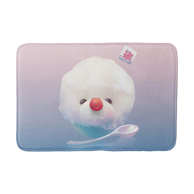 Cute Shaved Ice Dog Bath Mat (Front)