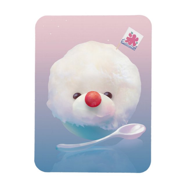 Cute Shaved Ice Dog Magnet (Vertical)