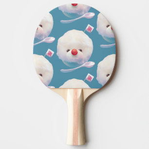 Cute Shaved Ice Dog Pattern Ping Pong Paddle