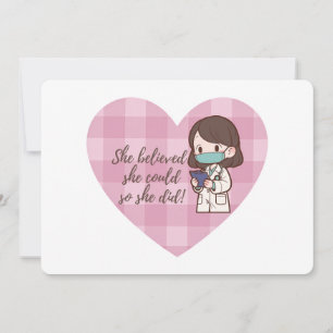 Cute She Believed She Could So She Did card