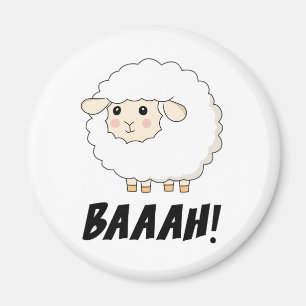 Cute Sheep Baaah Magnet