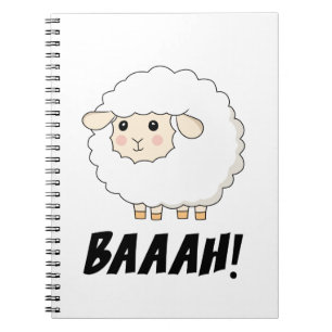Cute Sheep Baaah Notebook