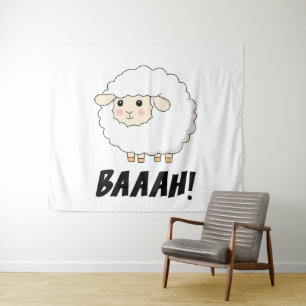 Cute Sheep Baaah Tapestry