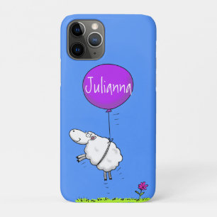 Cute sheep balloon cartoon humour illustration Case-Mate iPhone case
