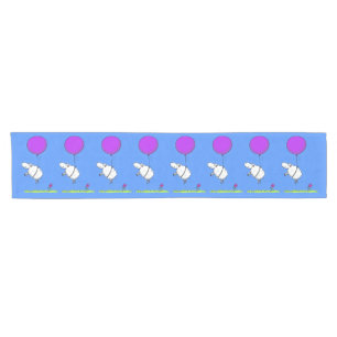 Cute sheep balloon cartoon humour illustration short table runner
