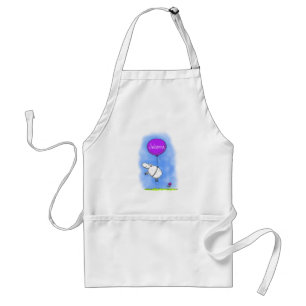 Cute sheep balloon cartoon humour illustration standard apron