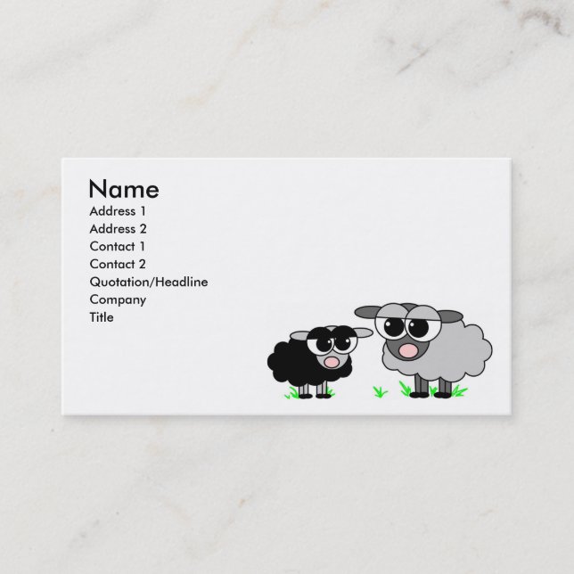 Cute Sheep Business Card (Front)