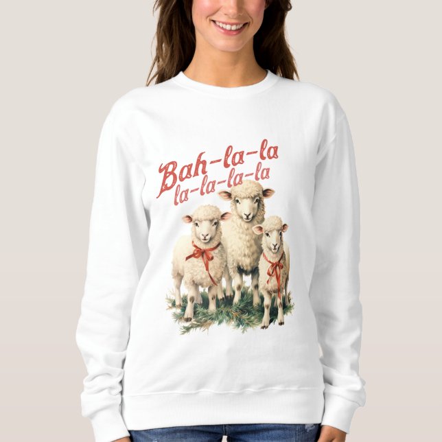 Cute Sheep Christmas Sweatshirt (Front)