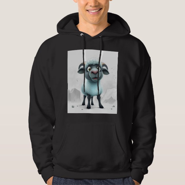 Cute Sheep Cosy Design Hoodie (Front)