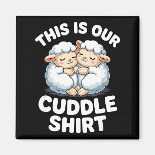 Cute Sheep Couple This Is Our Cuddle  Magnet