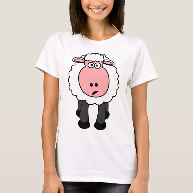 Cute Sheep Design T-Shirt (Front)