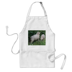 Cute Sheep Eating Leaves Apron
