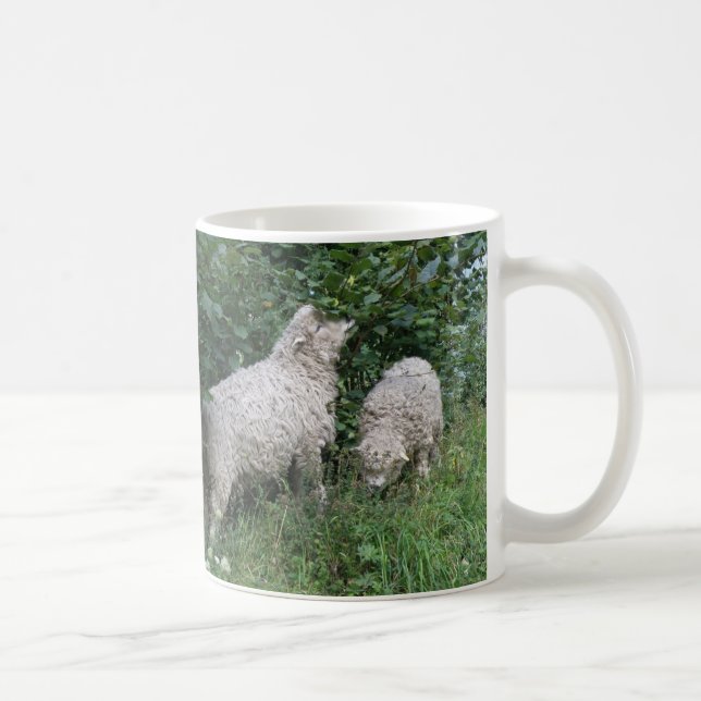 Cute Sheep Eating Leaves Mug (Right)