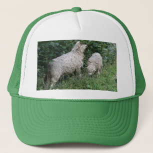 Cute Sheep Eating Leaves Trucker Hat