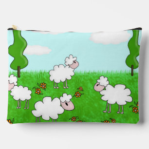 Cute Sheep Kids Illustration Accessory Pouch