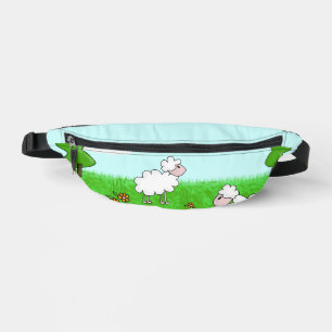 Cute Sheep Kids Illustration Bum Bags