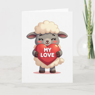 Cute Sheep My Love Card