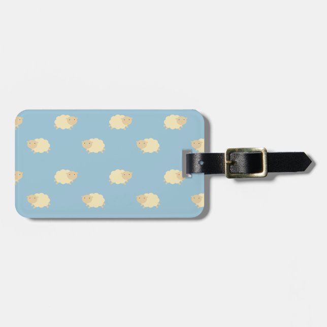 Cute Sheep Pattern Luggage Tag (Front Horizontal)