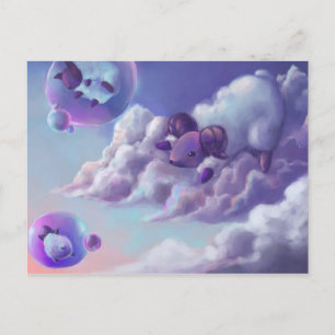Cute sheep postcard