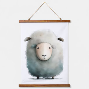 Cute Sheep Print Hanging Tapestry