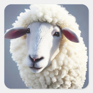 Cute Sheep Square Sticker