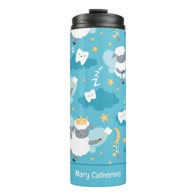 Cute Sheep Tooth Fairy Dentist Hygienist  Thermal Tumbler (Front)