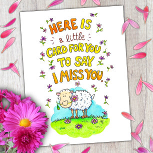 Cute sheep Valentine’s Day Postcard 