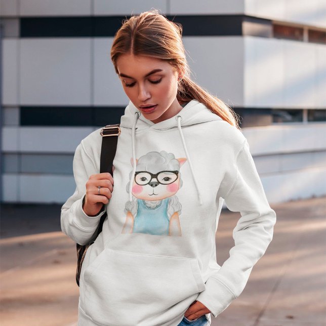 Cute Sheep Wearing Glasses Hoodie (Creator Uploaded)